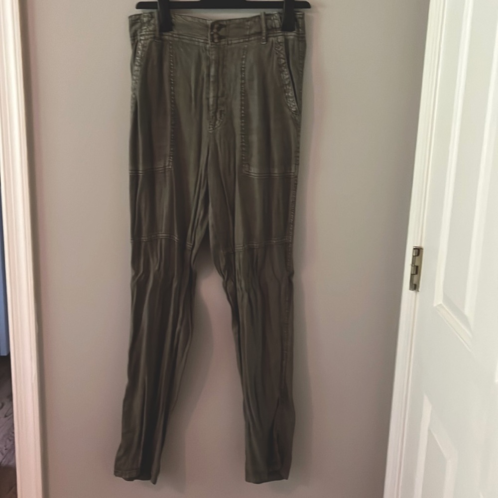 American Eagle army green flowy pants